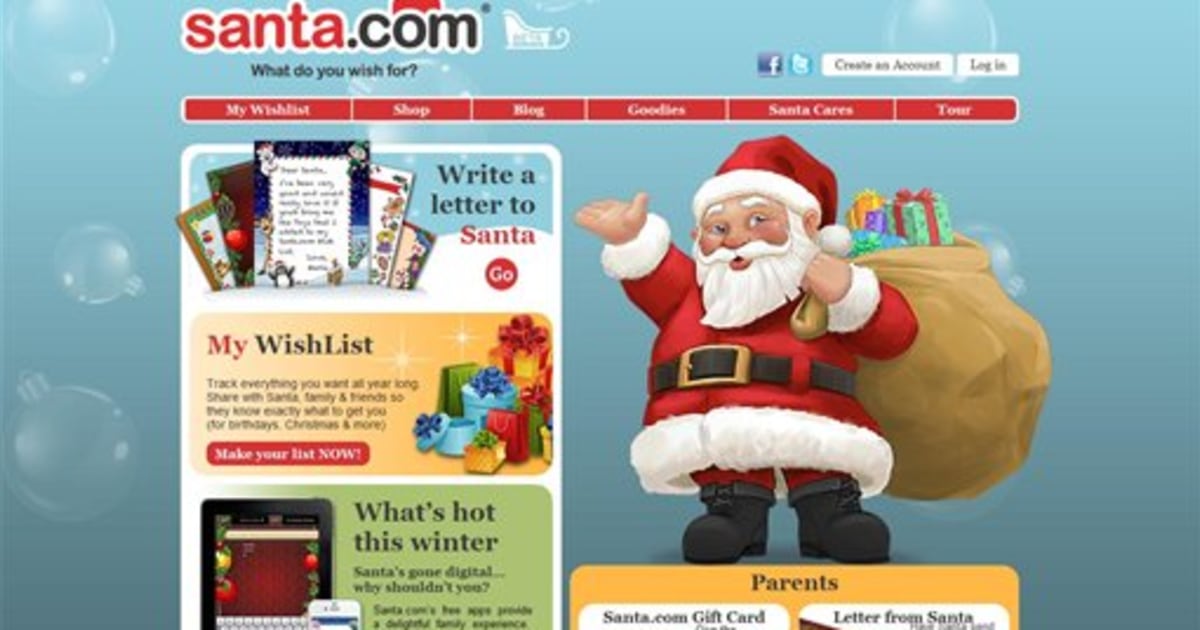 Santa claus shop website